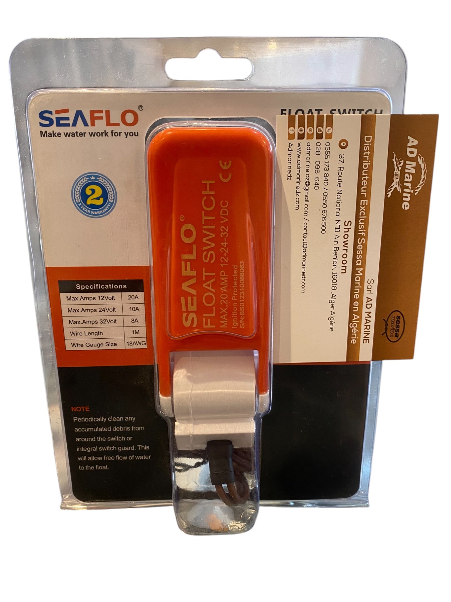 Flotteur pompe de cale Seaflo contacteur de pompe 12-24v