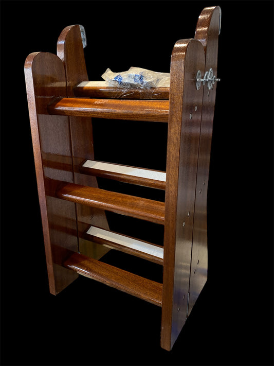 Echelle de bain en bois d'acajou