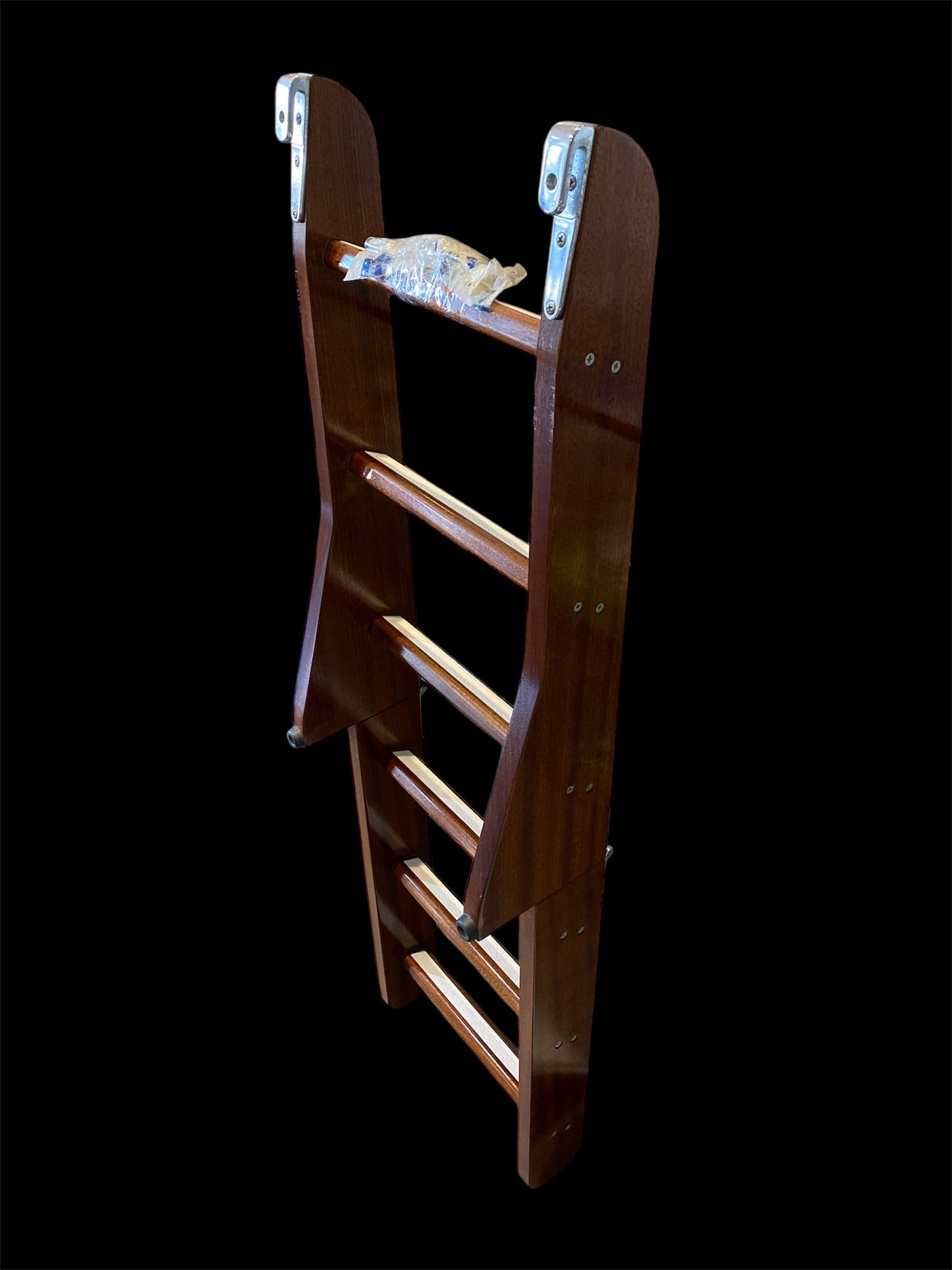 Echelle de bain en bois d'acajou