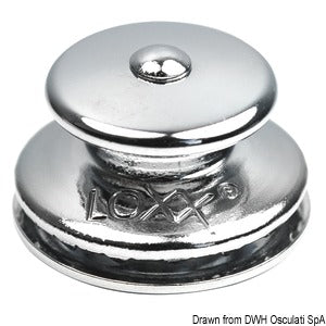 Bouton femelle Loxx en laiton chromé 15 mm