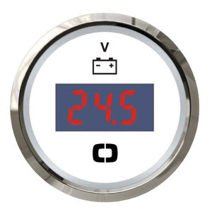 Voltmètre numérique 8/32 V blanc/polie