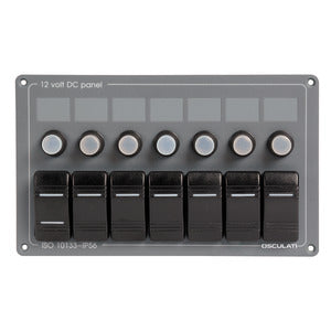 Tableau électrique horizontal avec 7 interrupteurs