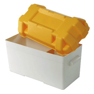 Boîte à batterie en moplen blanc/jaune 120 A