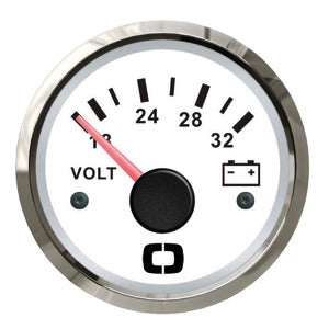 Voltmètre 18/32 V blanc/polie