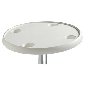 Table pour matériaux oval blanc