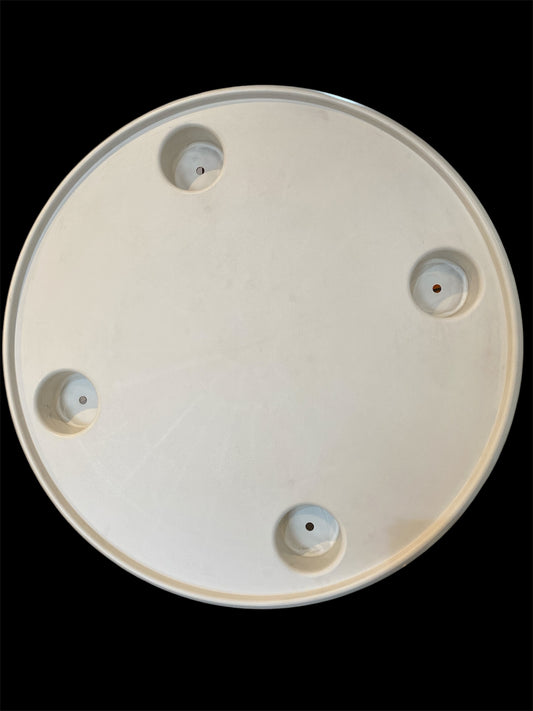 Table pour matériaux oval blanc