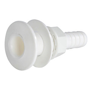 Passe-coque plastique blanc avec embout 1"1/2
