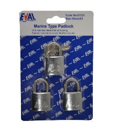 CADENAS MARINS ENSEMBLE DE 3 PIÈCES AVEC UNE CLÉ 30 MM
