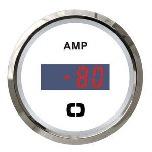 Ampèremètre numérique blanc/polie