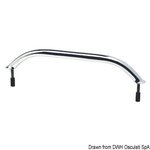 Main-courante ovalisée AISI316 vis au dehors 460mm