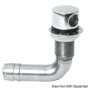 Event carburant 90° inox poli miroir 16 mm