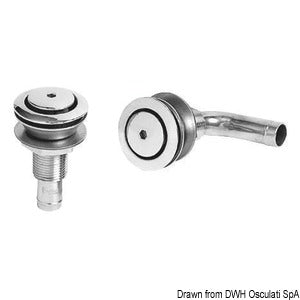Event carburant droit AISI 316 poli miroir 45 mm